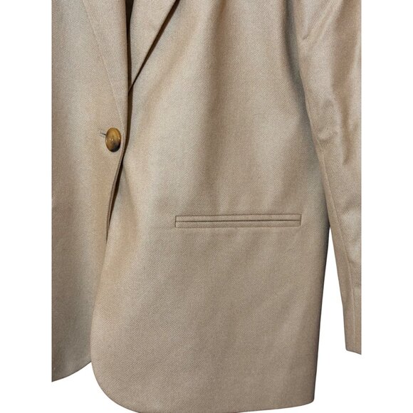 Vtg Sag Harbor Camel Blazer 100% Wool Single Button Lined Jacket Sz 6P NWT - Picture 2 of 6